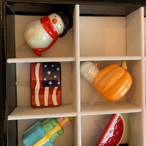 Nora Fleming Kitchen Nora Fleming Square Serving Tray Case With 5